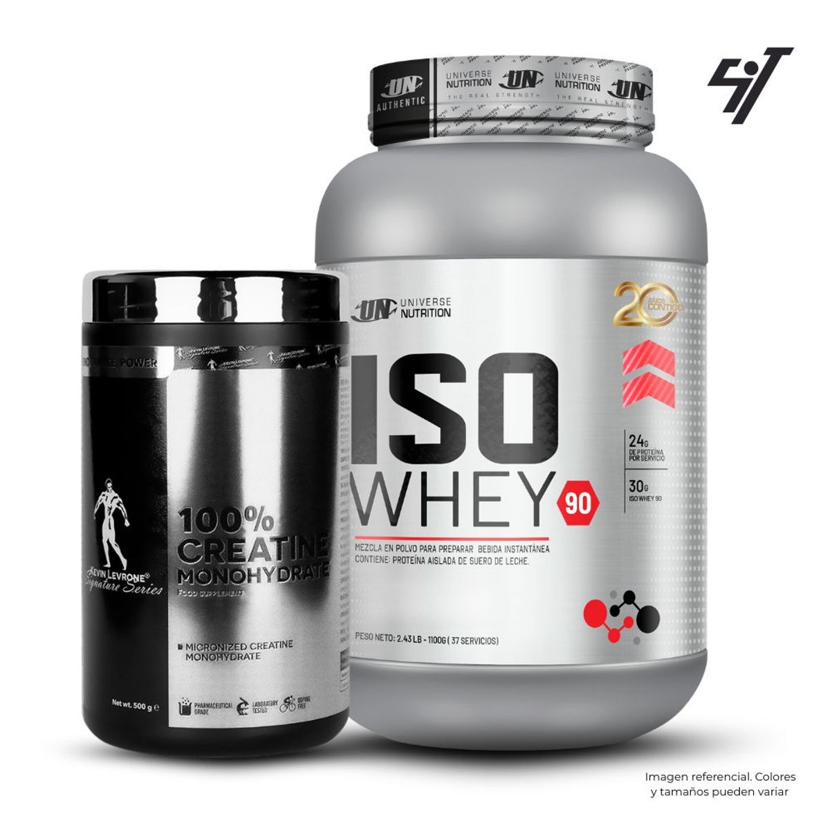 UNIVERSE NUTRITION - Iso Whey 90 de 1.1 kg Vainilla+Creatina Kevin Levrone 500gr