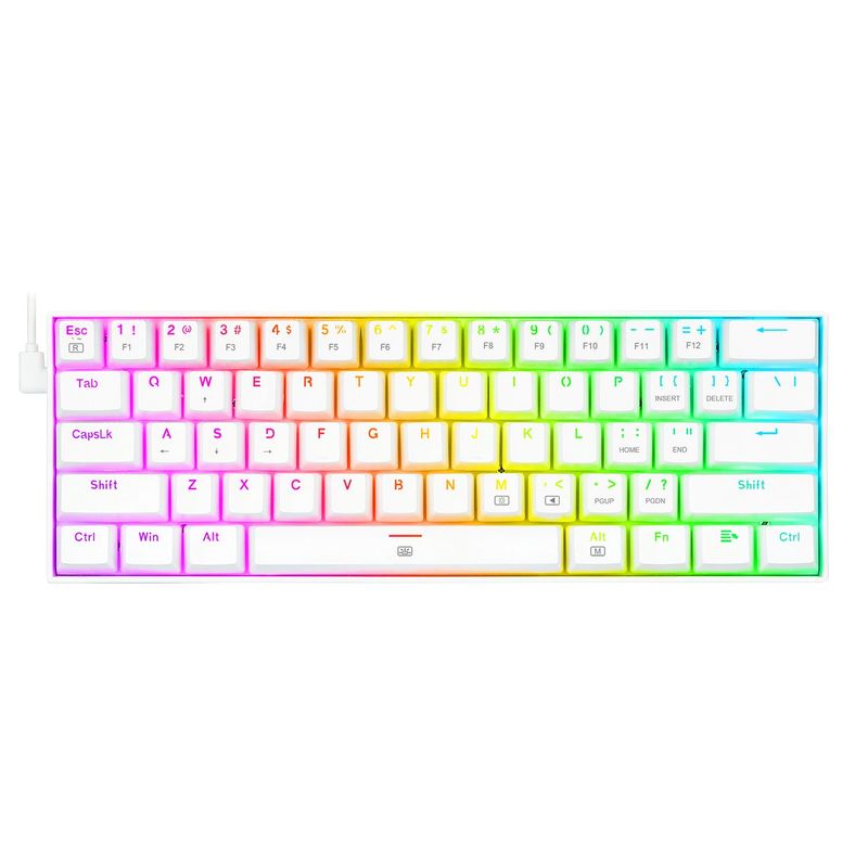 REDRAGON - Teclado Mecánico Redragon K630WRGB-BR DRAGONBORN  Blanco Switch Brown