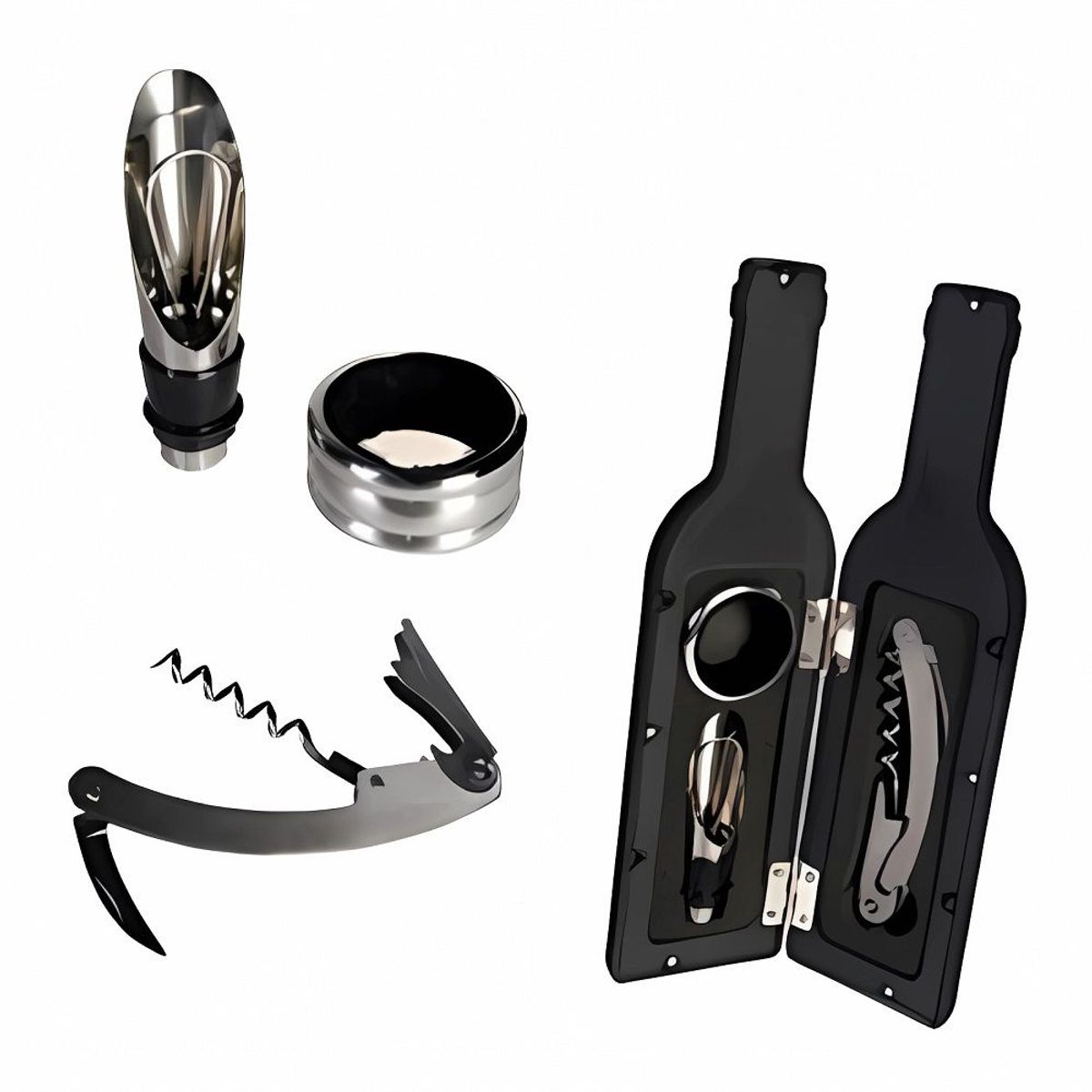 GENERICO - Kit de Herramientas para Abrir Vino 3 en 1