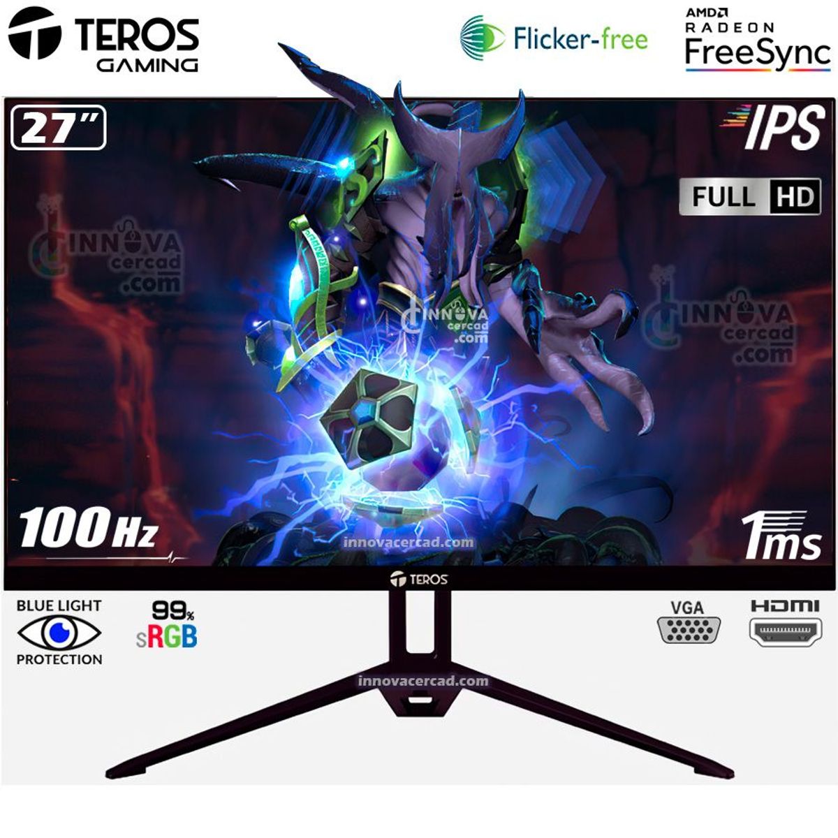 TEROS - Monitor Teros TE-2711S 27 IPS 100Hz 1MS 1920x1080 AMD FreeSync
