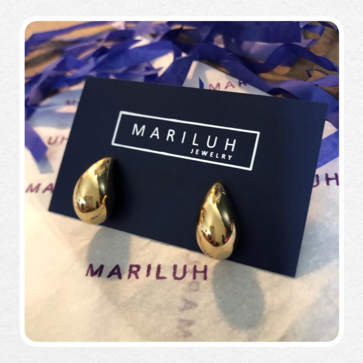 GENERICO - Aretes Acero - Gotas Pequeñas Doradas