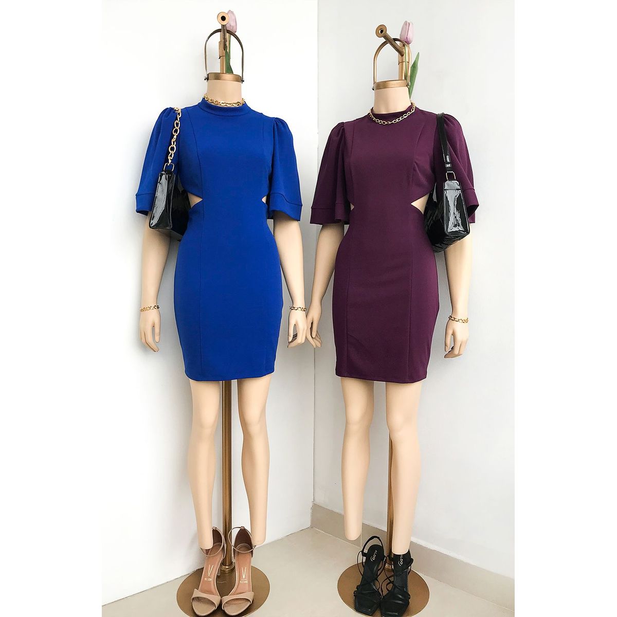 GENERICO - Vestido Midi Espalda Descubierta Meghan Color Azulino - Estacion 108
