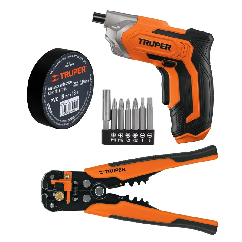 TRUPER - Combo Destornillador inalambrico 36v Truper  pelacable automatico