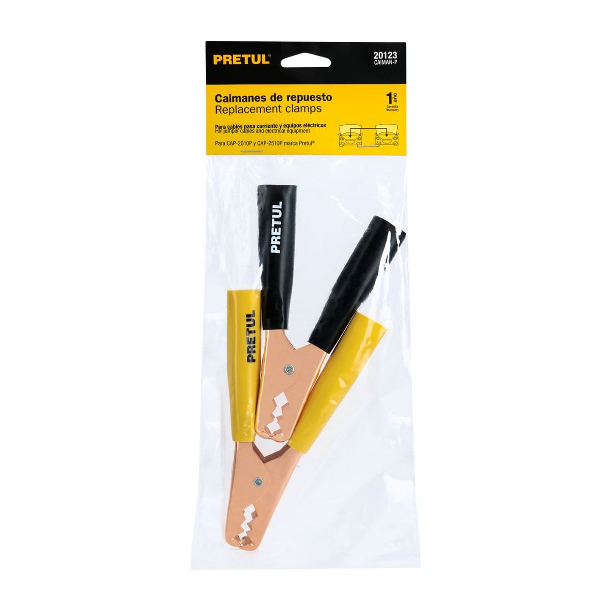 PRETUL - Pack 2 cocodrilos para cables pasa corriente Pretul 20123