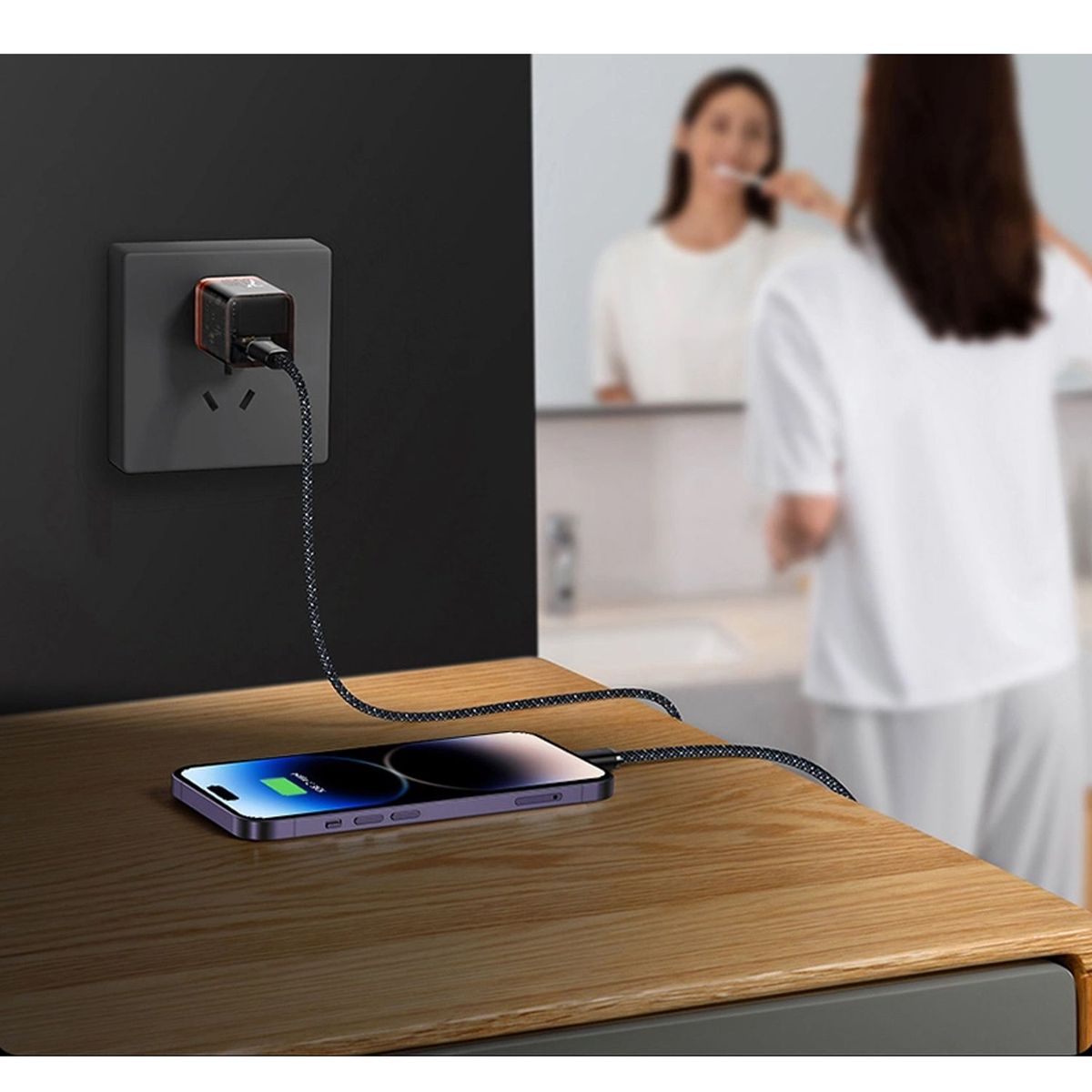 BASEUS - Mini Cargador 20w Baseus Carga Rápida Usb C Gan CCGP170007 - Negro