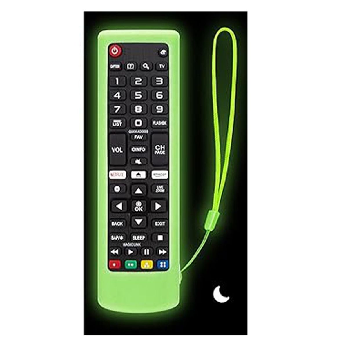 CASE - Funda Protector De Silicona Para Control Lg Akb - Verde Fosforescente