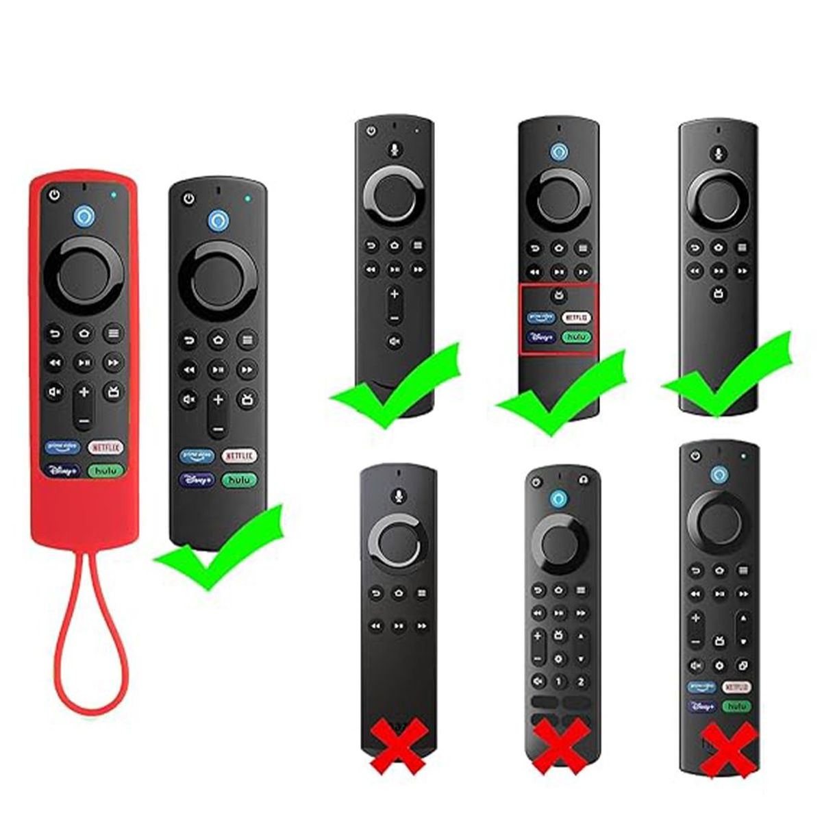 CASE - Funda Protectora Para Control Amazon Fire Tv Stick -Lila  forescente