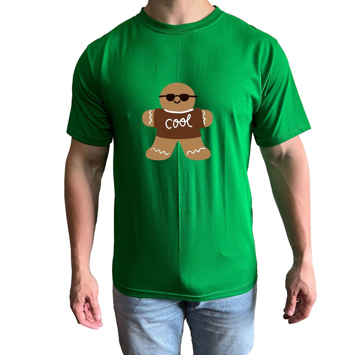 GENERICO - Polo Hombre manga corta diseño Galleta Cool - Verde