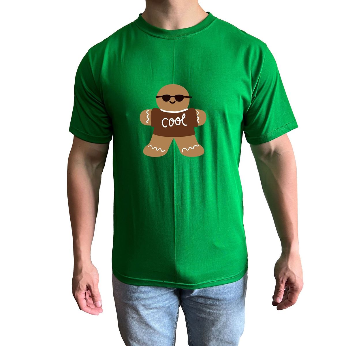 GENERICO - Polo Hombre manga corta diseño Galleta Cool - Verde