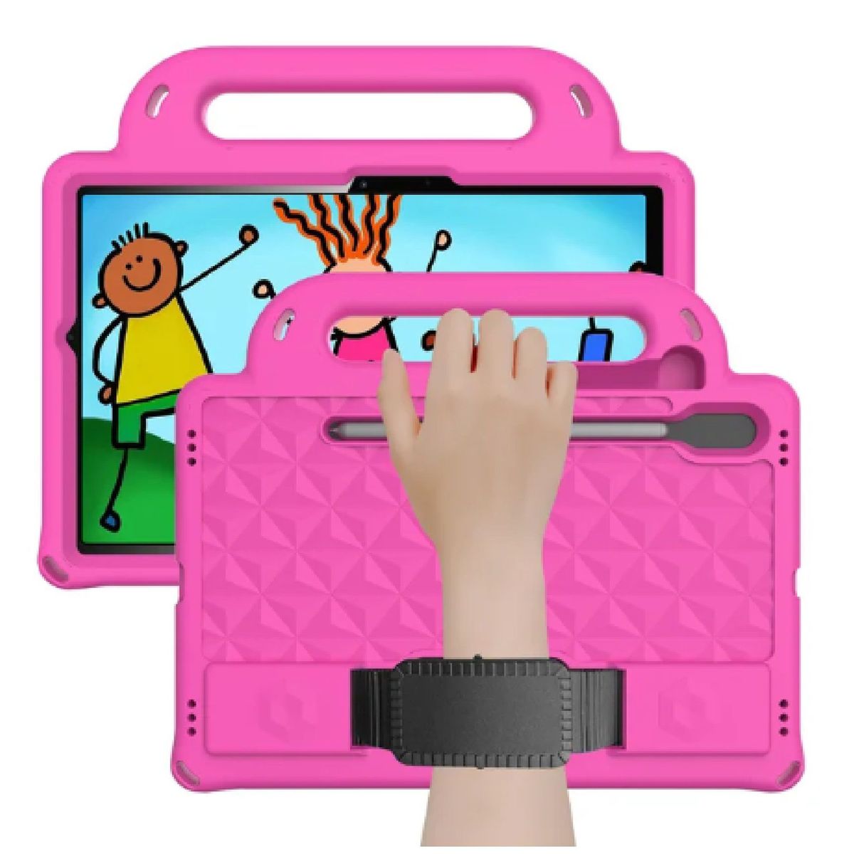 OTTOWARE - Funda  para Tablet Modelo Maleta con Correa para Samsung S7 Fucsia