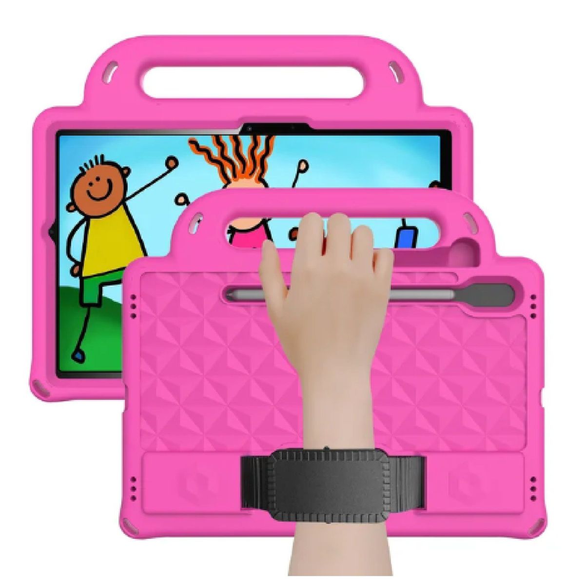 OTTOWARE - Funda  para Tablet Modelo Maleta con Correa para Samsung S7 Fucsia