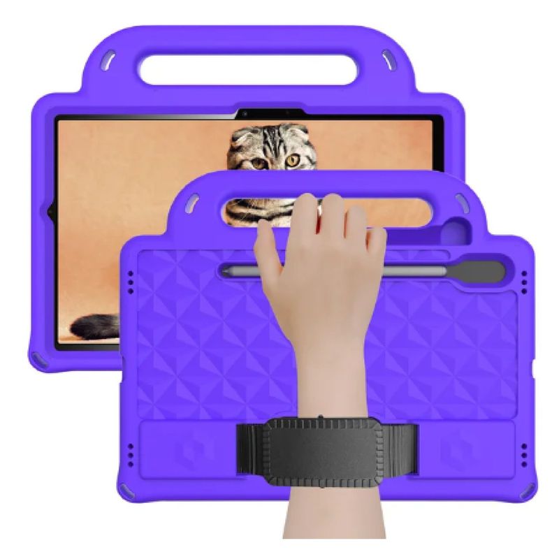 OTTOWARE - Funda para Tablet Modelo Maleta con Correa para Samsung S7 Morado