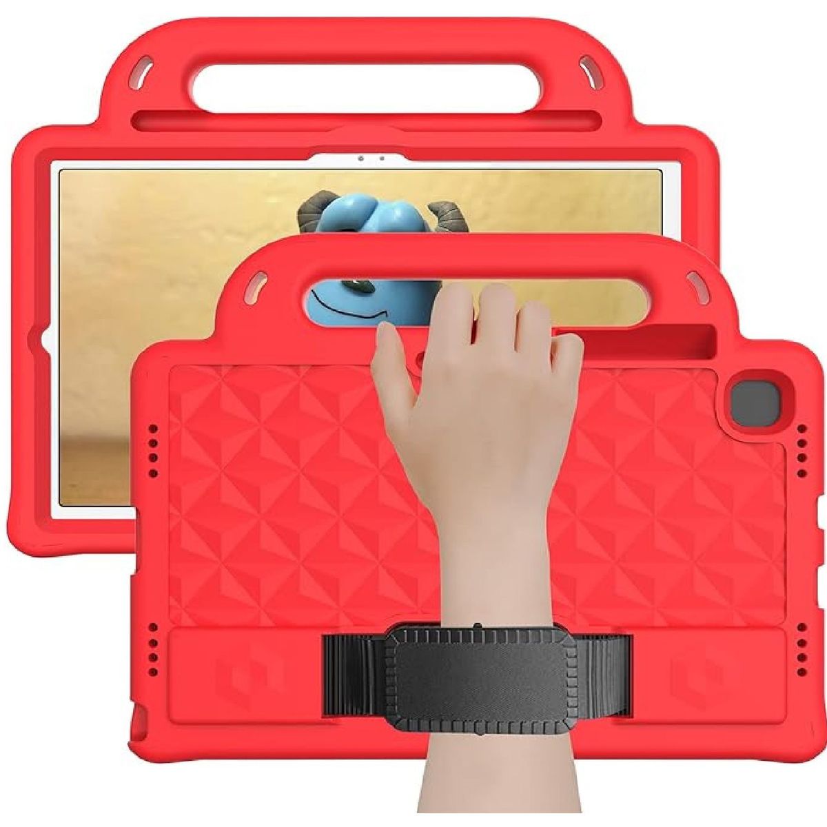 OTTOWARE - Funda para Tablet Modelo Maleta con Correa para Samsung S6 Rojo