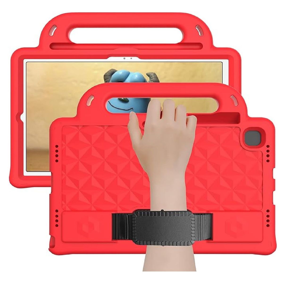 OTTOWARE - Funda para Tablet Modelo Maleta con Correa para Samsung S6 Rojo