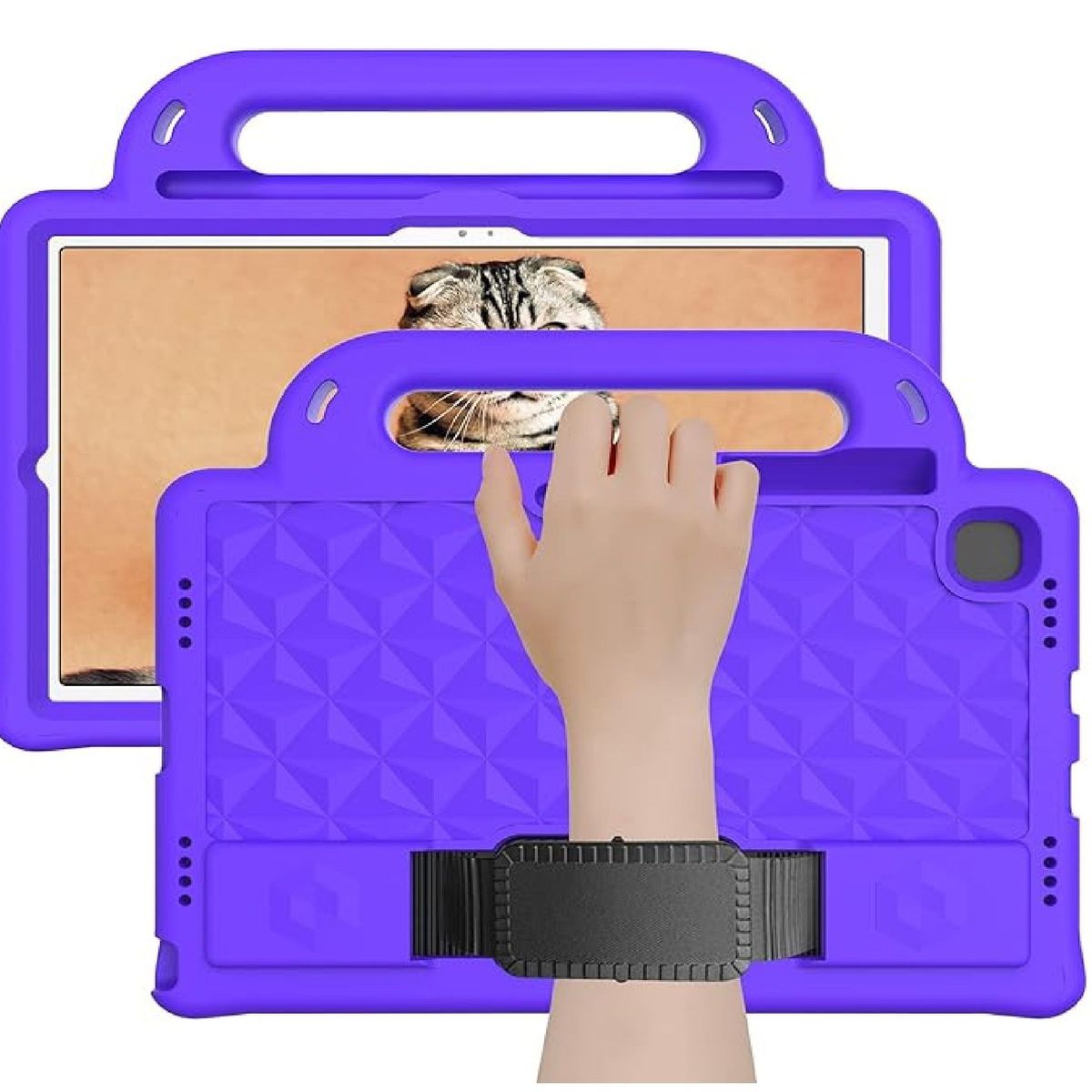 OTTOWARE - Funda para Tablet Modelo Maleta con Correa para Samsung S6 Morado
