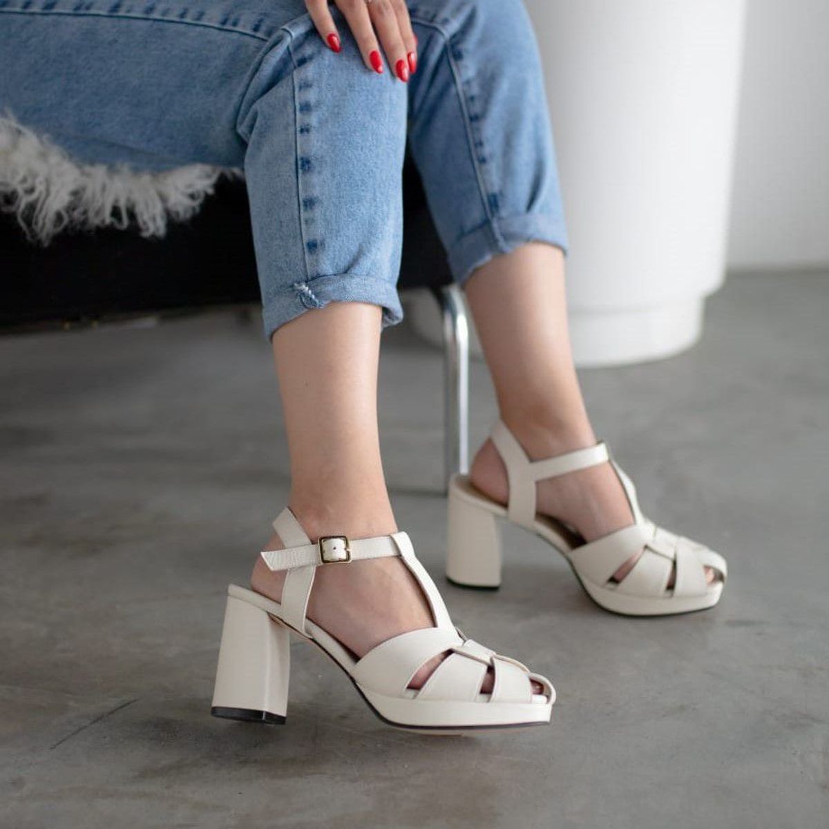 IRISABA - SANDALIAS DE CUERO IRISABA PARA MUJER LOLA IVORY