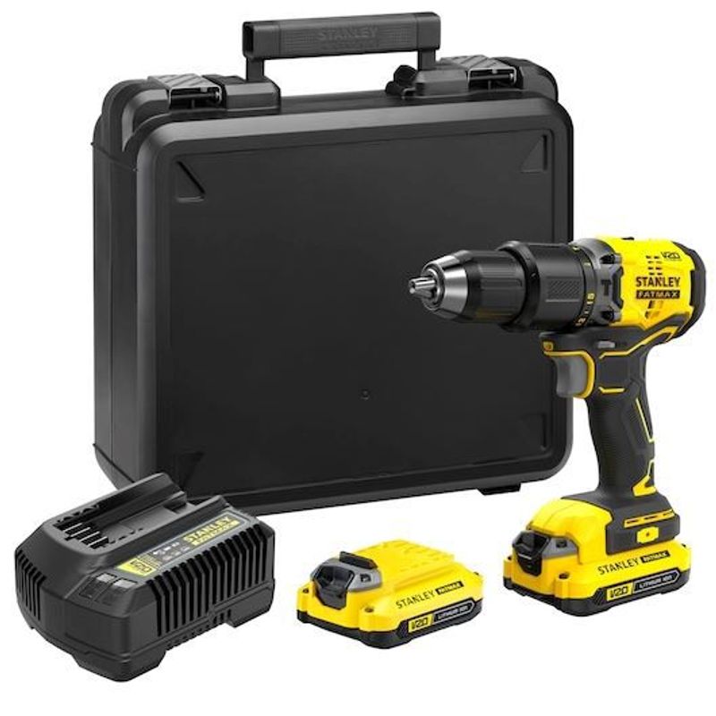 STANLEY - Taladro Percutor 1/2" 20V 60Nm + 2 Bat 1.5 Ah Stanley SBD715C2K-B2
