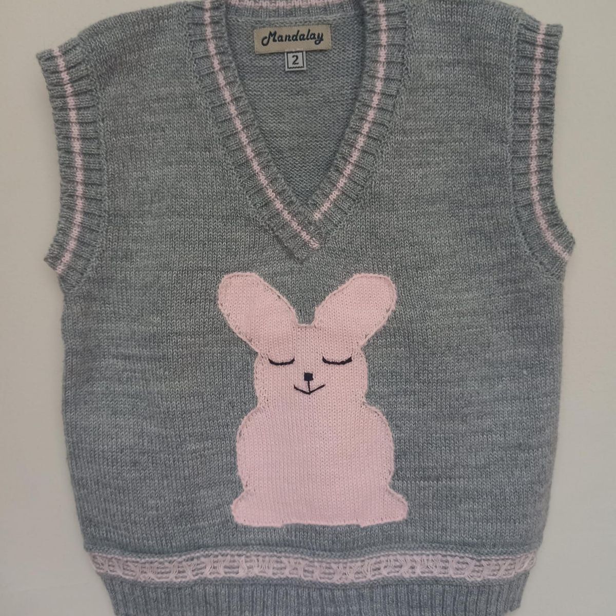 GENERICO - Pullover Chaleco Niña Gris Mandalay Knits