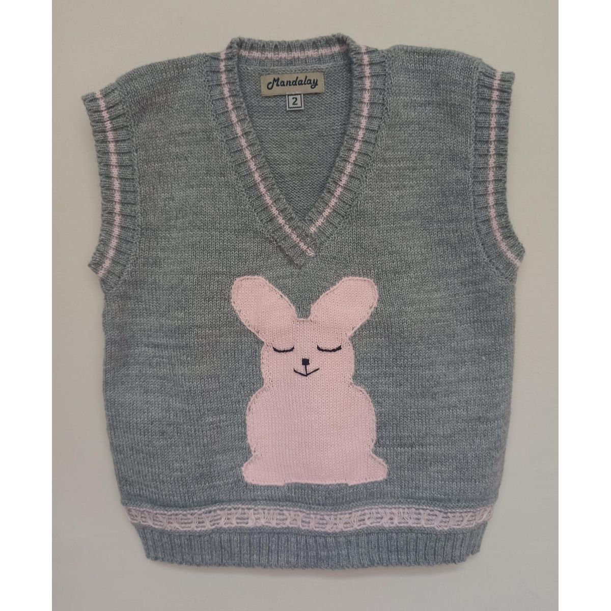 GENERICO - Pullover Chaleco Niña Gris Mandalay Knits