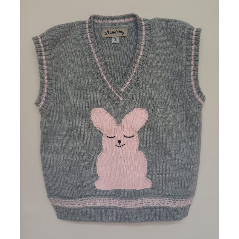 GENERICO - Pullover Chaleco Niña Gris Mandalay Knits