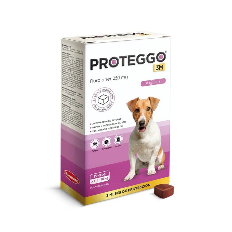 PROTEGGO - Proteggo 3M Antipulgas 250 mg 1 Tableta 4.5 - 10 Kg
