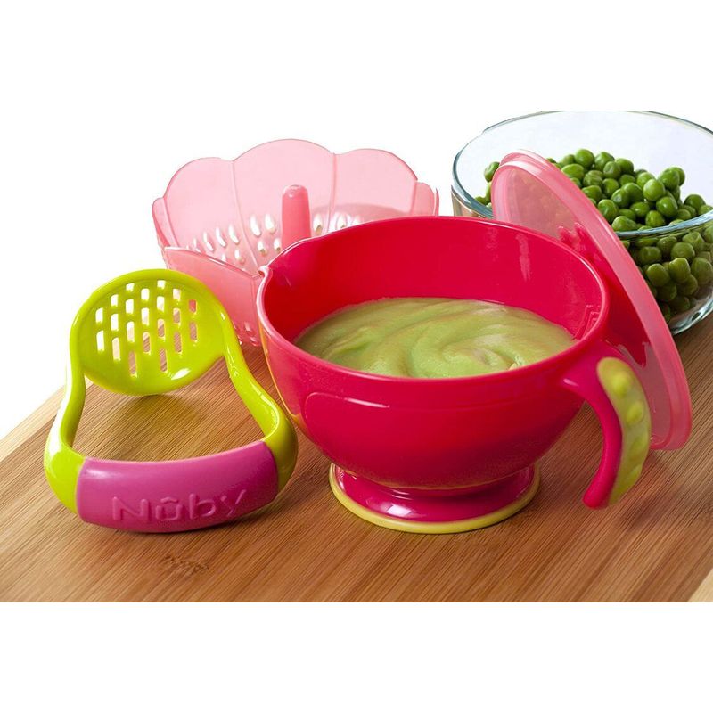 NUBY - GARDEN FRESH BOWL PARA HACER PAPILLA ROSADO NUBY