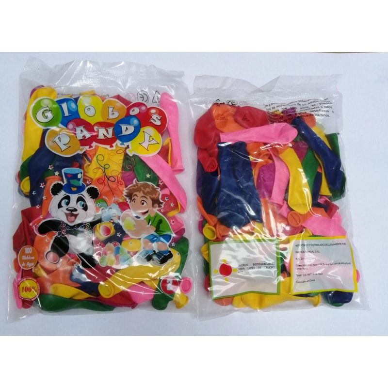 GENERICO - GLOBOS CARNAVAL - PACK 5 BOLSAS (cada bolsa x 100 unids) GLOBOS PANDY