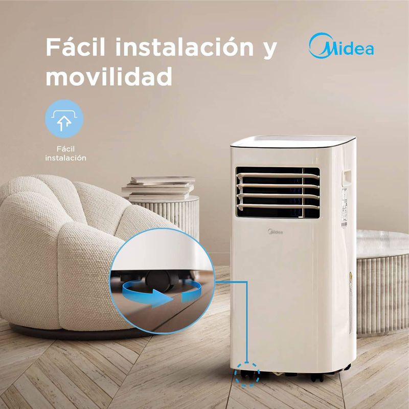 MIDEA - AIRE ACONDICIONADO PORTATIL MIDEA DE 12,000 BTU CONVENCIONAL FRIO SOLO
