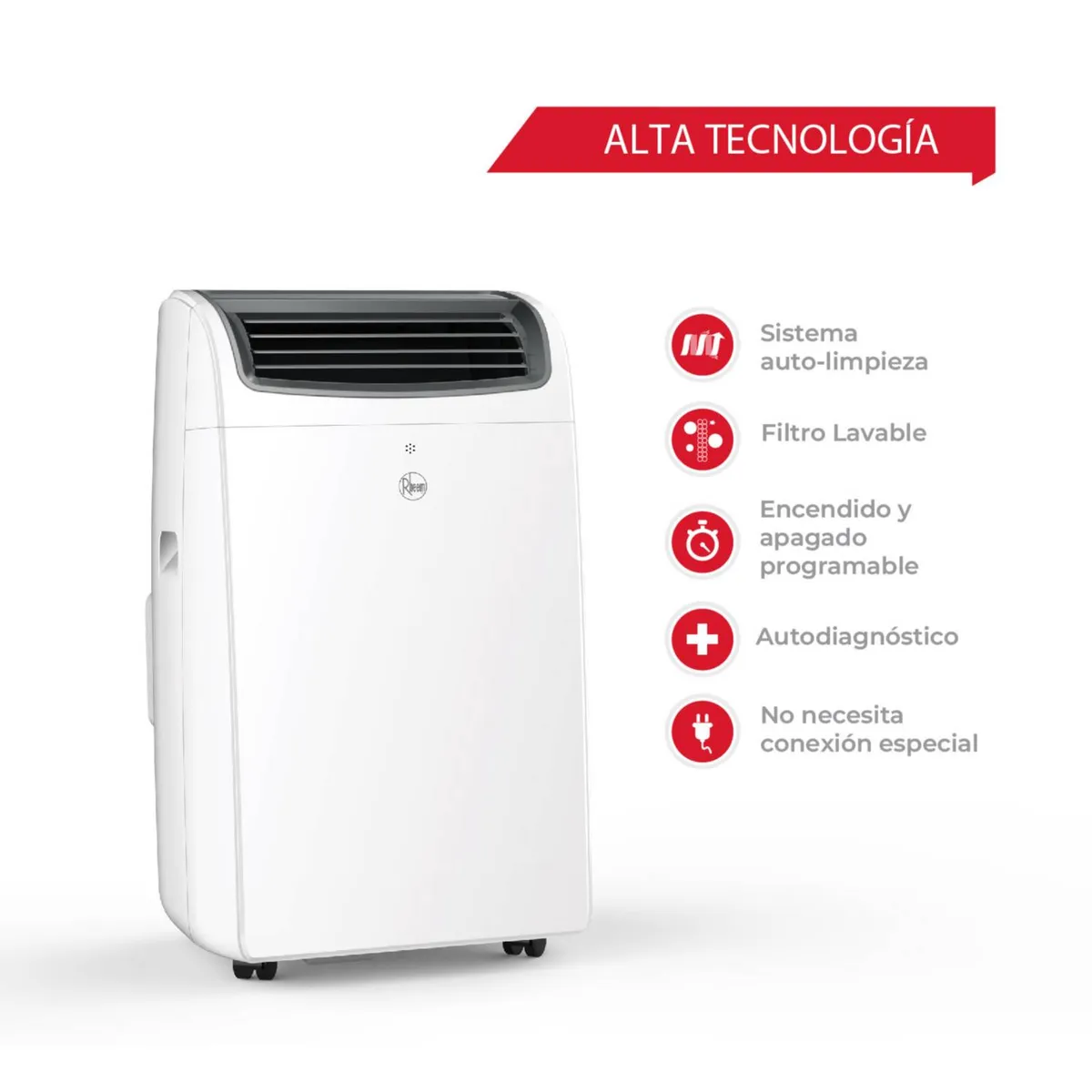 RHEEM - AIRE ACONDICIONADO PORTATIL RHEEM DE 12,000 BTU CONVENCIONAL FRIO SOLO