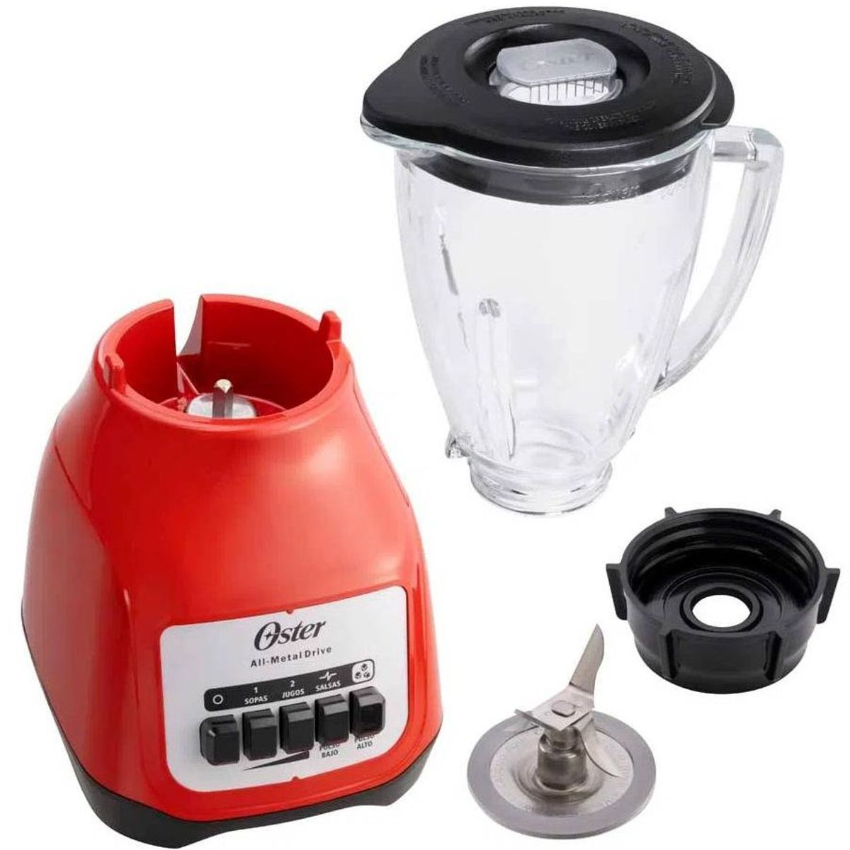 OSTER - Licuadora Oster 2 Velocidades + Pulsador BLSTKAGRPB-053 Rojo.