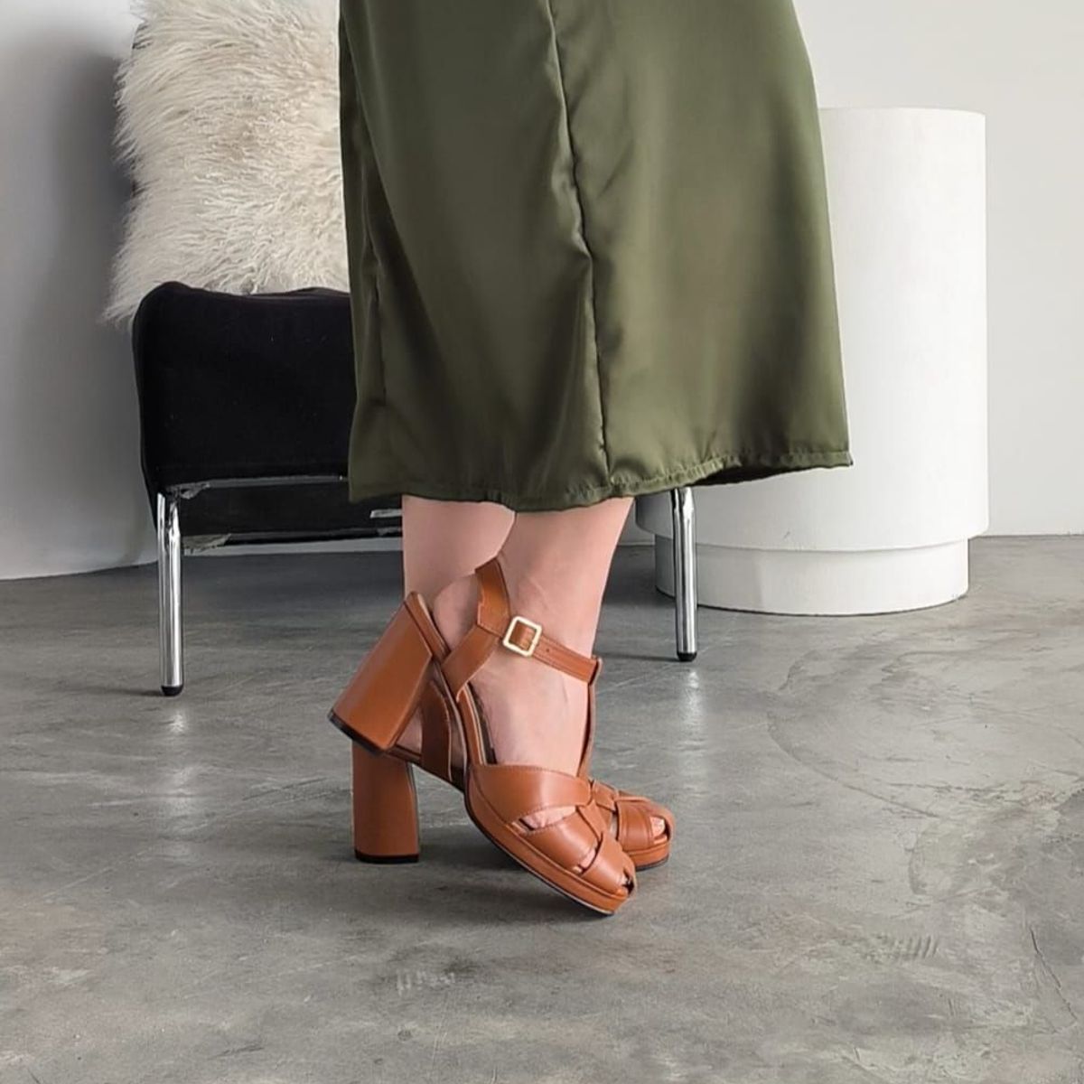 IRISABA - SANDALIAS DE CUERO IRISABA PARA MUJER LOLA CARAMELO