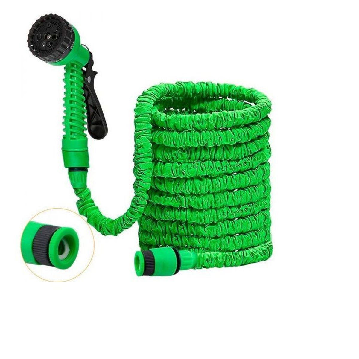 GENERICO - MANGUERA EXPANDIBLE RETRACTIL 45 MT - VERDE