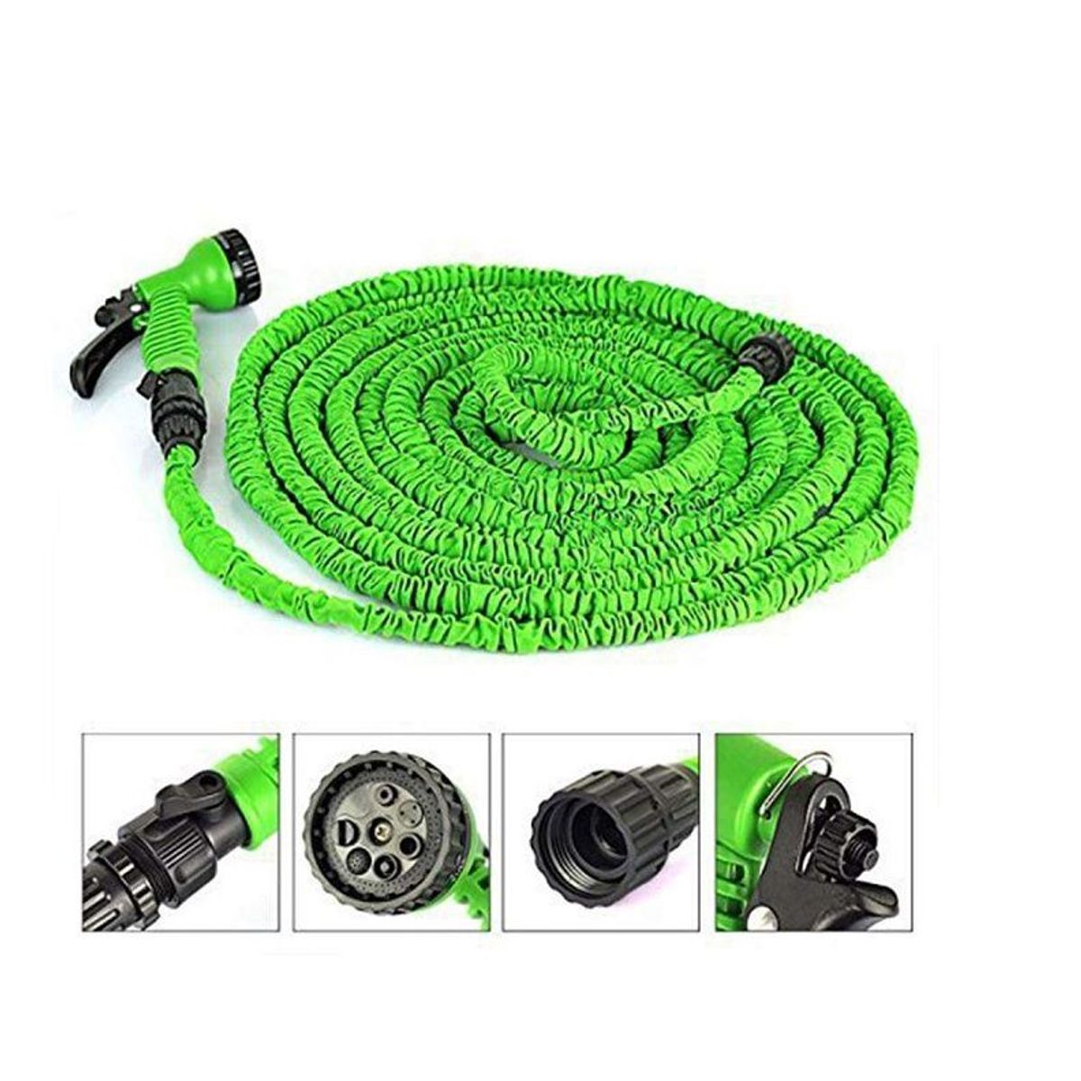 GENERICO - MANGUERA EXPANDIBLE RETRACTIL 45 MT - VERDE