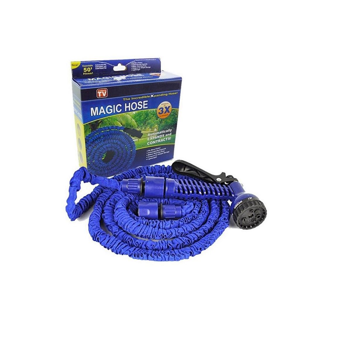 GENERICO - MANGUERA EXPANDIBLE RETRACTIL 45 MT -  AZUL