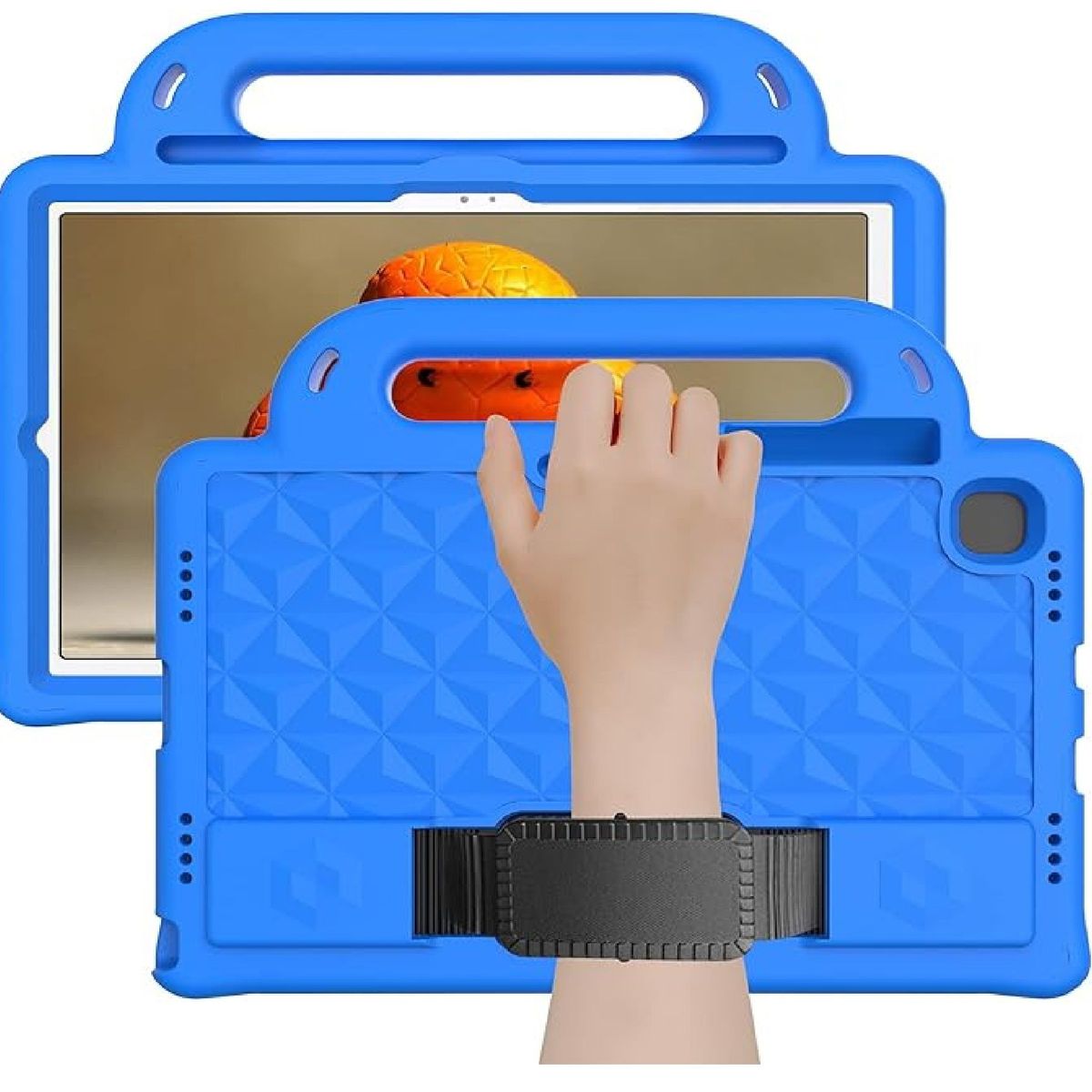 OTTOWARE - Funda para Tablet Modelo Maleta con Correa para Samsung A8 10.5 Celeste