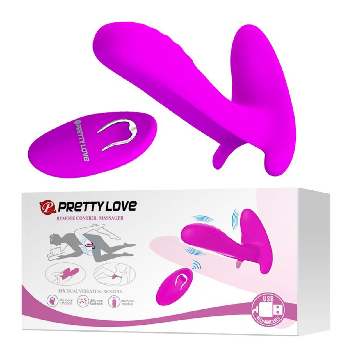 PRETTY LOVE - 3 EN 1 VIBRADOR – REMOTE CONTROL MASSAGER