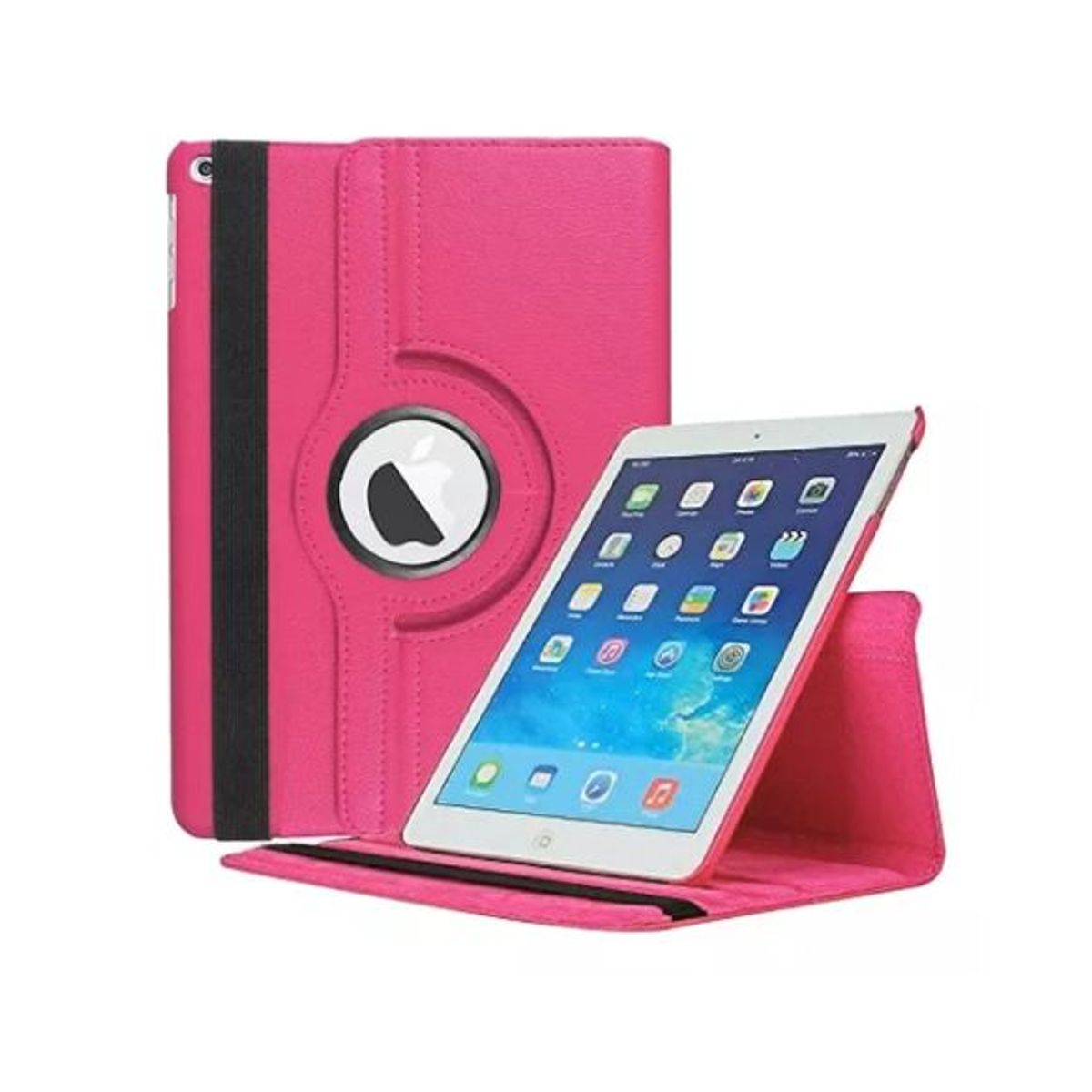 GENERICO - Funda Giratoria Fucsia para tablet iPad 9.7