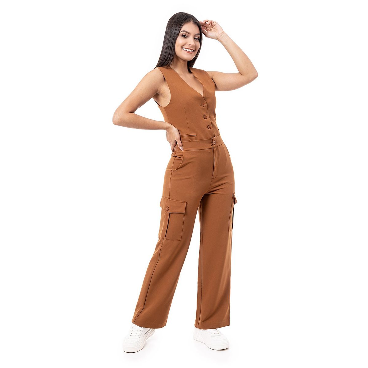 PIONIER - Pantalon Cargo Sastre Mujer Denity