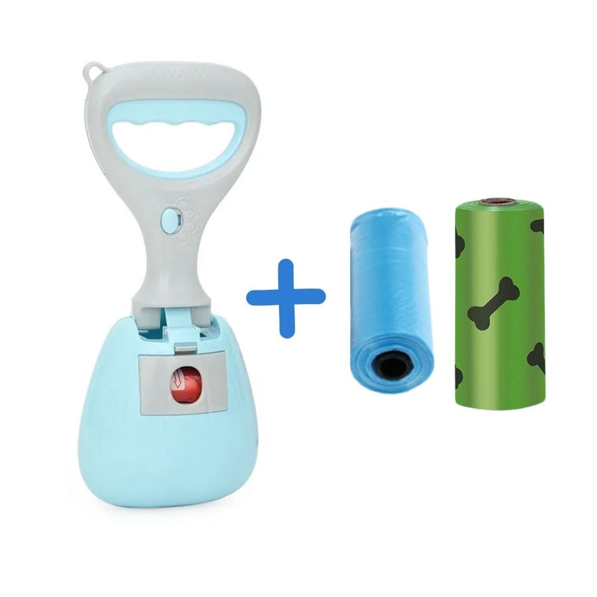 SHEEPBUSTER - Recogedor de Popo Celeste regalo 2 roll dog poop