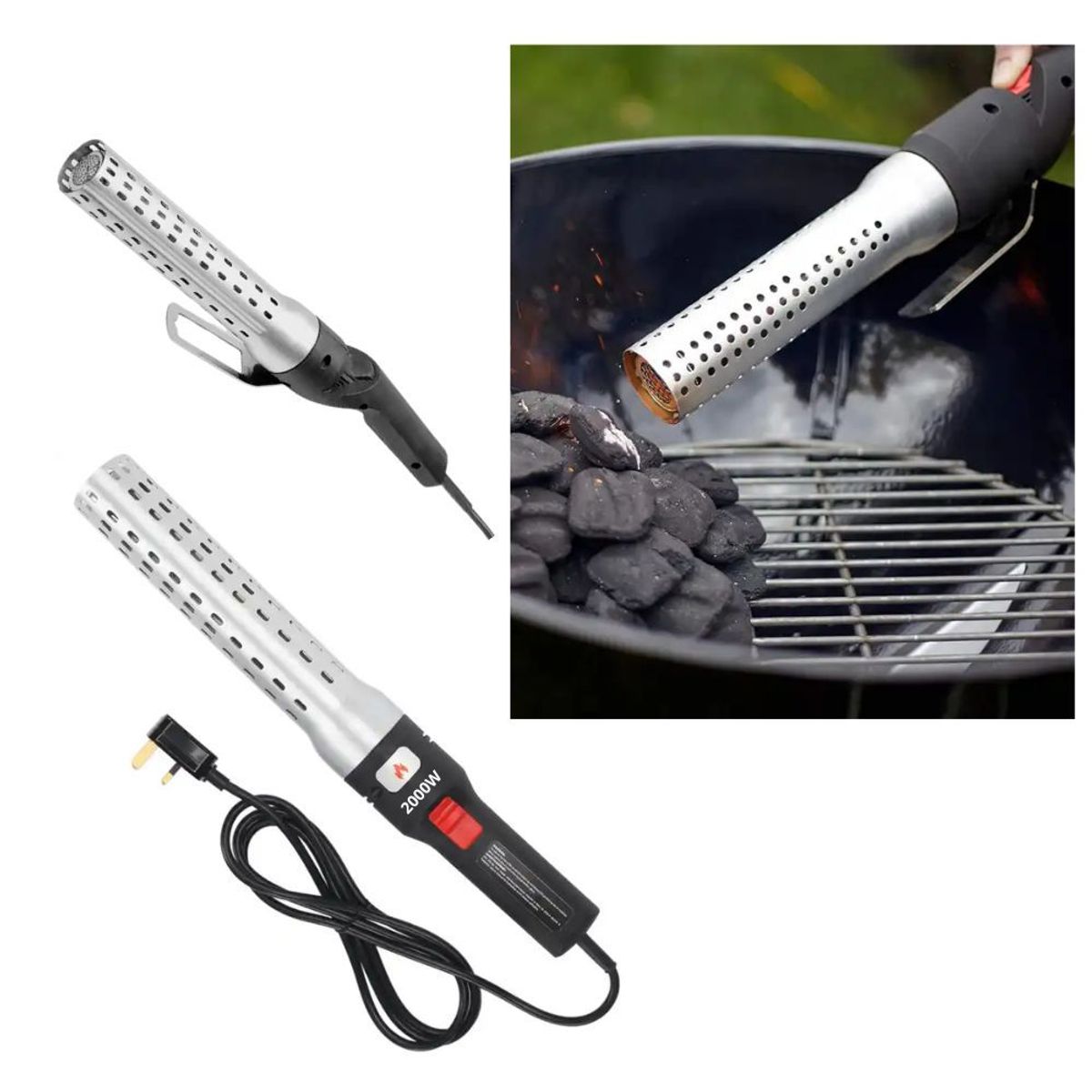 SHEEPBUSTER - Encendedor Eléctrico  2000W para Parrilla de Carbón y Leña