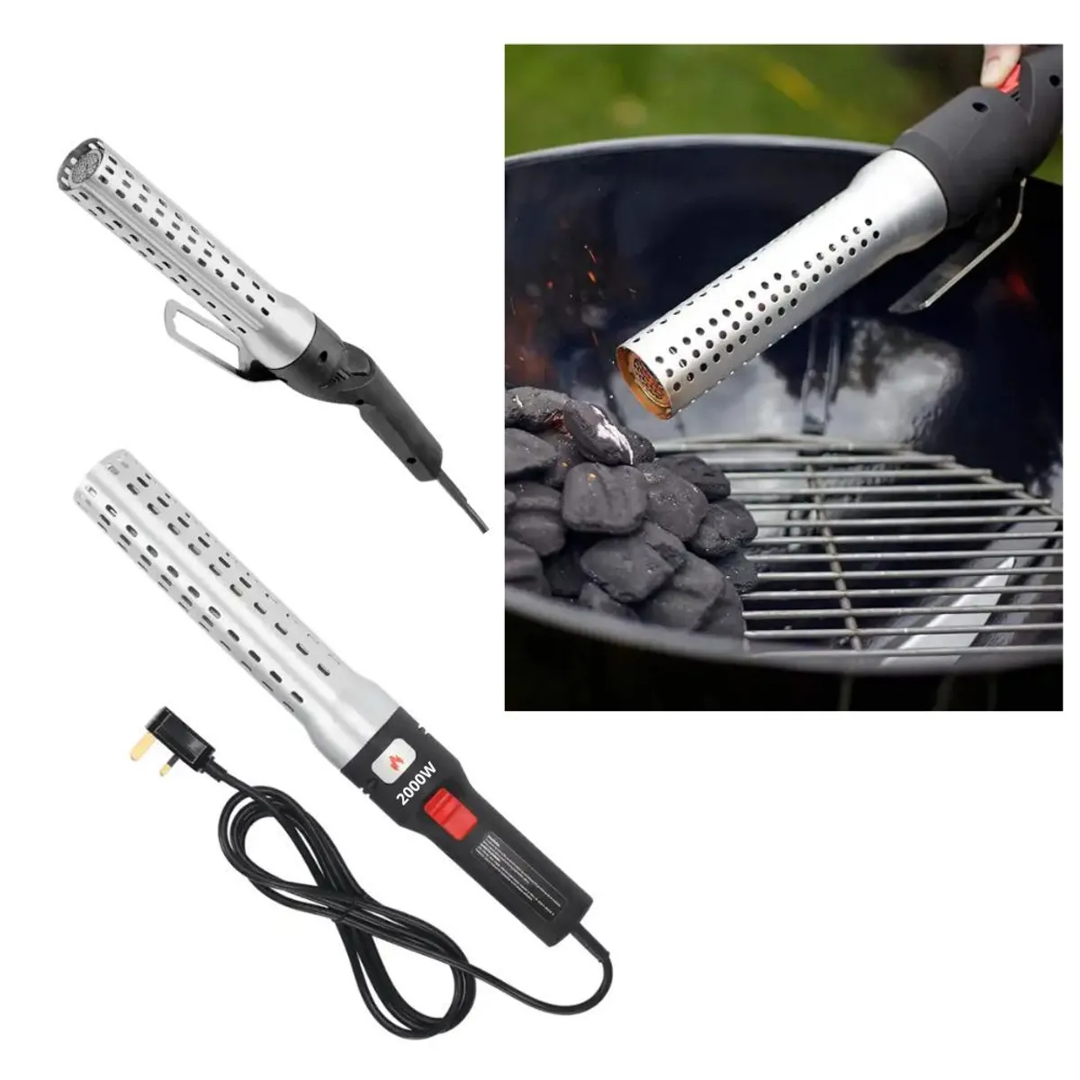 SHEEPBUSTER - Encendedor Eléctrico  2000W para Parrilla de Carbón y Leña