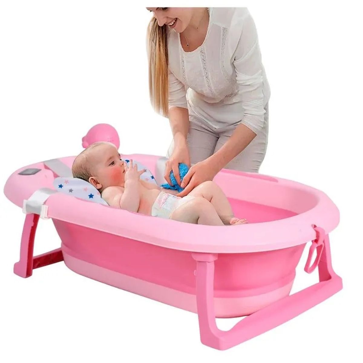 BABY KITS - Tina Plegable  Jelly Spa con Accesorios Rosado