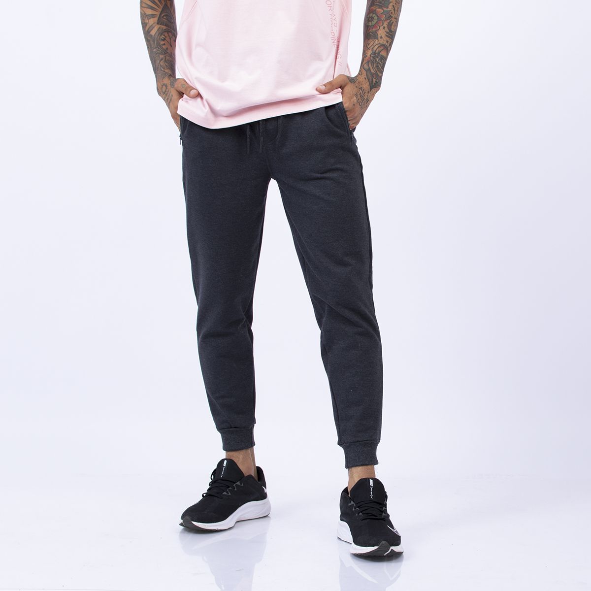 BHEVSK - Jogger hombre Zippo gris oscuro