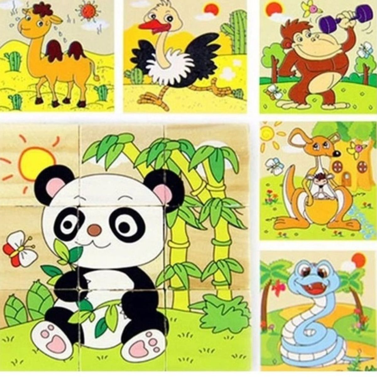 GENERICO - Rompecabeza Didáctico en forma de Cubo con 9 pcs