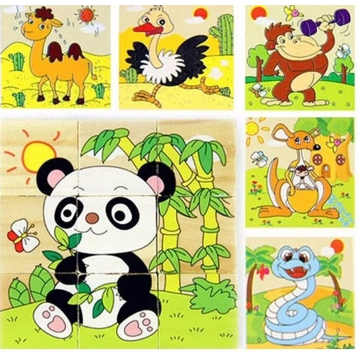 GENERICO - Rompecabeza Didáctico en forma de Cubo con 9 pcs