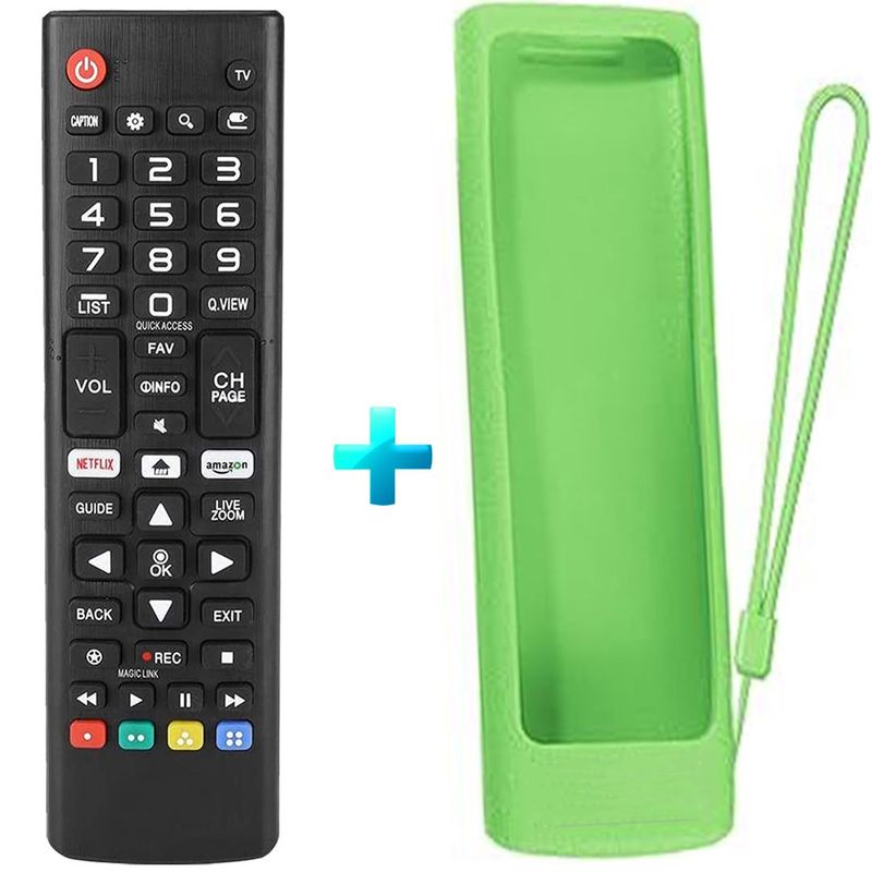 GENERICO - Control Remoto Compatible Para Tv LG +  Funda Verde