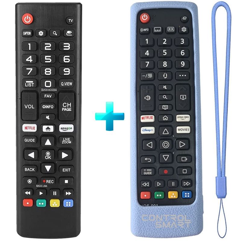 GENERICO - Control Remoto Compatible Para Tv LG  +  Funda Celeste