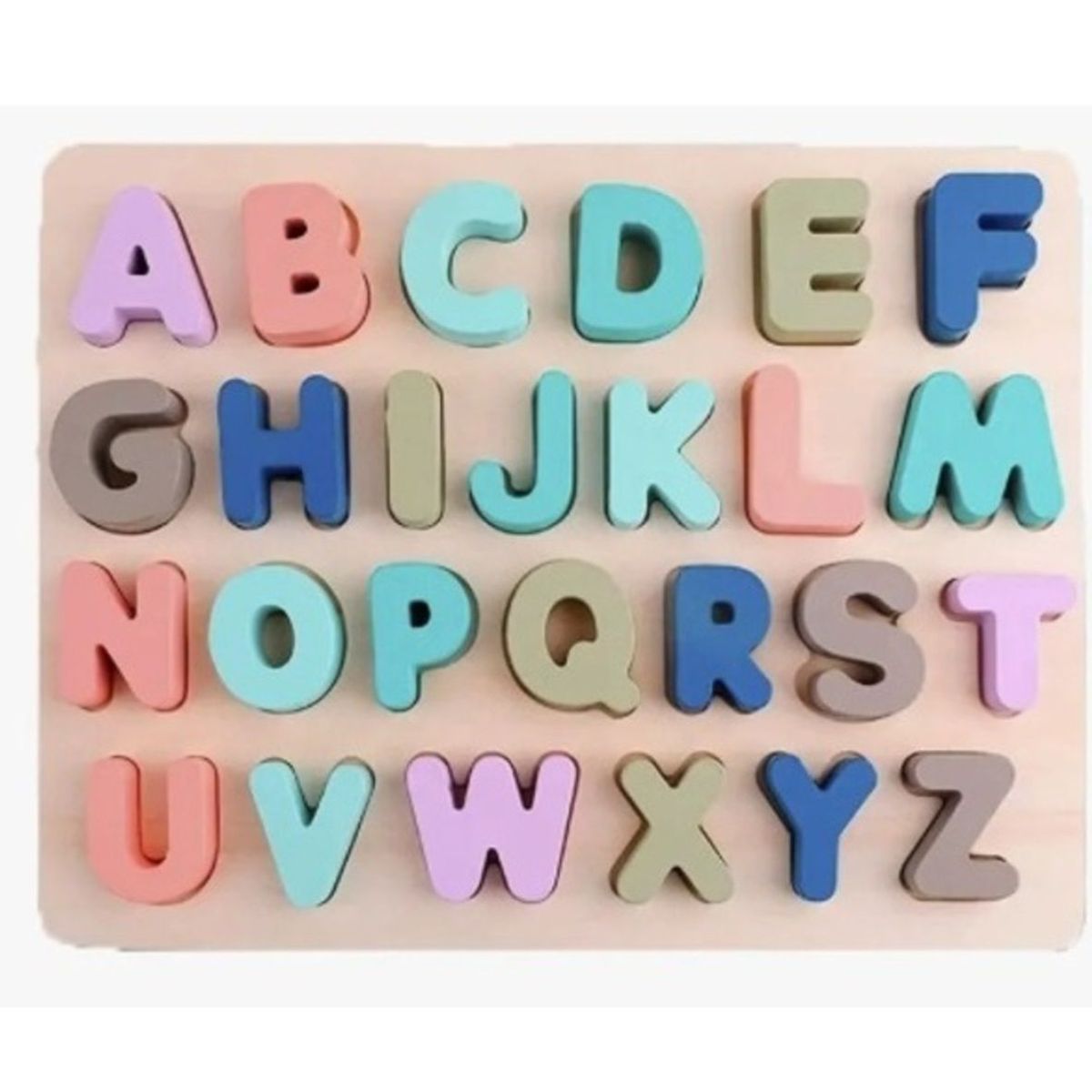 GENERICO - Rompecabezas de Letras o Números Colores Pasteles