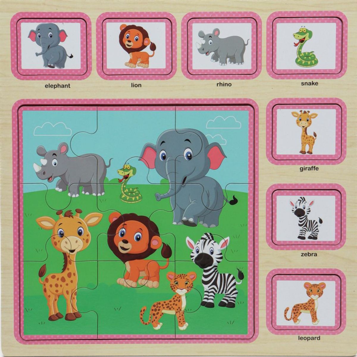 GENERICO - Rompecabezas de Madera Zoo