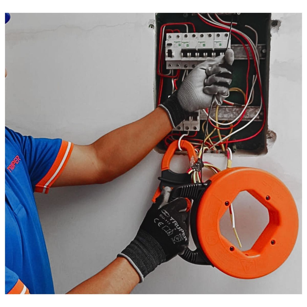 TRUPER - COMBO Wincha Pasacables 15m destornillador inalámbrico pelacables